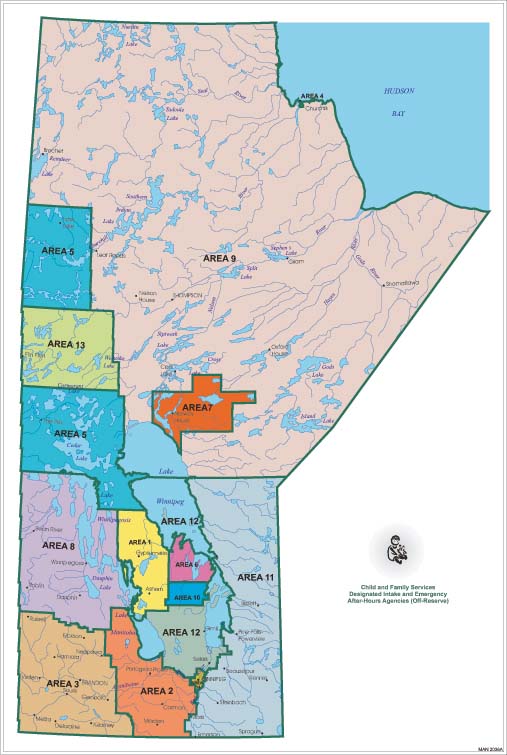 Map of Designated Intake Agencies for Child Protection Purposes